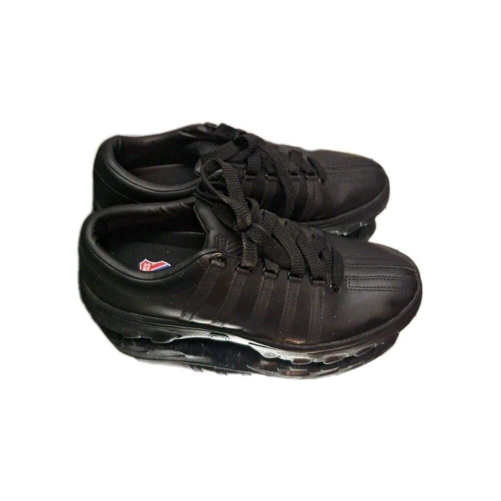K-Swiss North Classic Triple Black Mens Athletic Casual Sneakers 06382 001